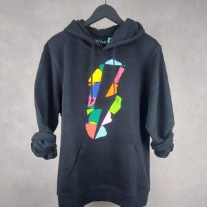 Sudadera Puzle Rayo Unisex con diseño exclusivo y estampado creativo, hecha de materiales sostenibles como algodón orgánico y poliéster reciclado.