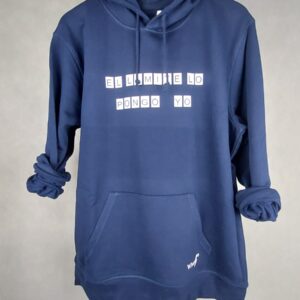 Sudadera LIMITE Unisex azul, mensaje 'LIMITE'