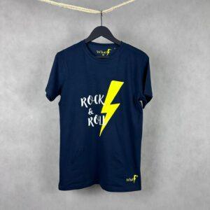 Camiseta Rock & Roll ⚡ Unisex en color negro con diseño moderno y cómodo.