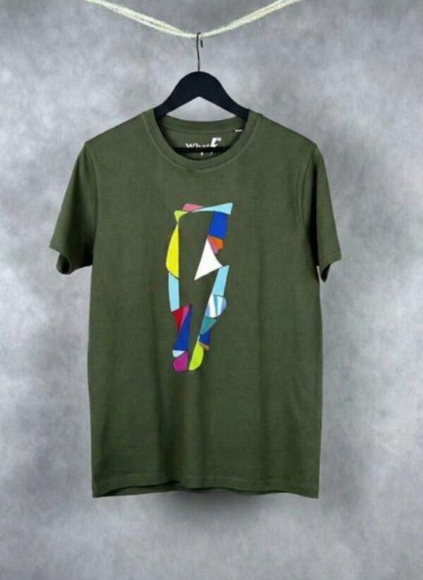 Camiseta Rayo Puzzle Verde Militar