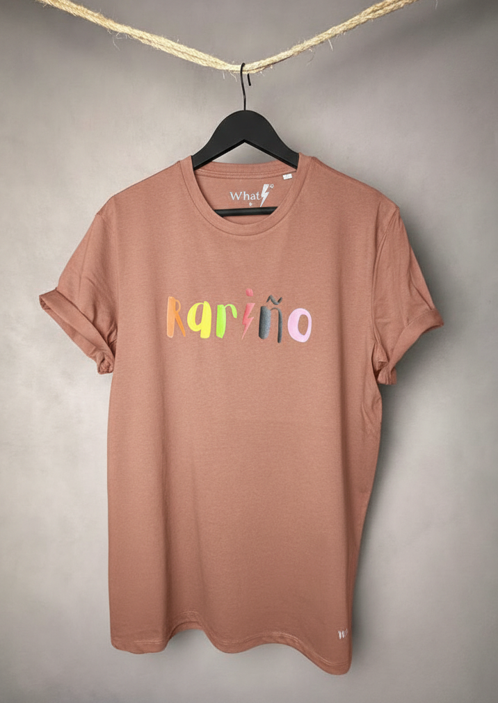 Camiseta coral de edición limitada WhatStyle con estampado Rariño/a